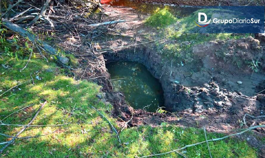 Municipio de Palena excava pozos para familias afectadas por sequía