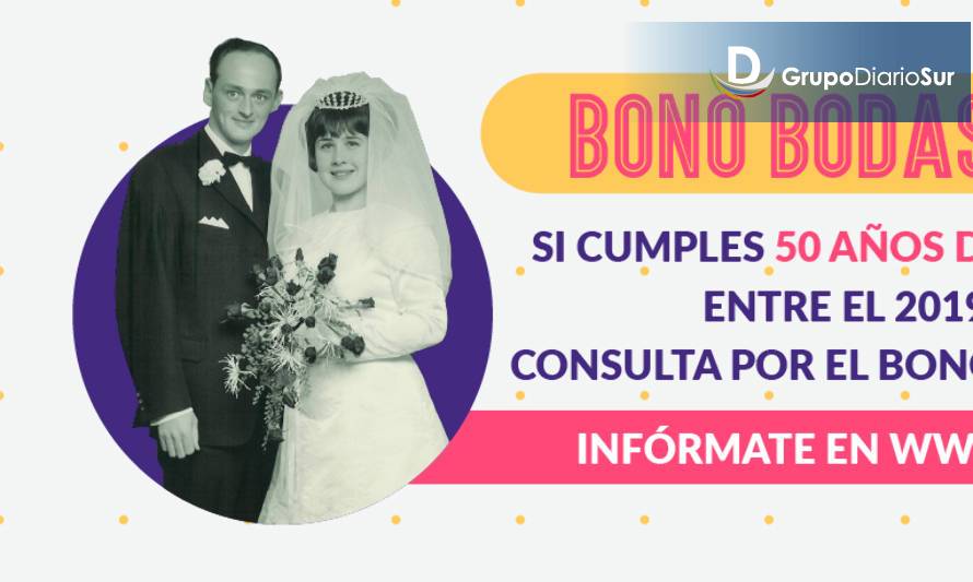Con 50 años de matrimonio se accede al bono