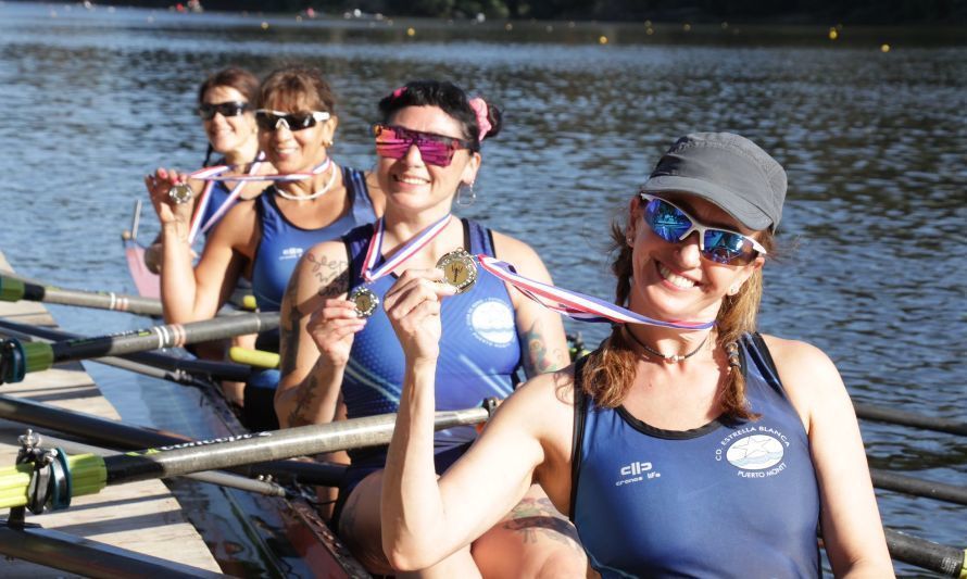 Estrella Blanca conquista vicecampeonato nacional de remo y dupla de Llanquihue obtiene oro en series bajas