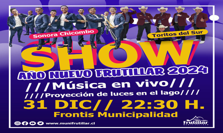 Confirman show musical para despedir el año 2023 en la comuna de Frutillar